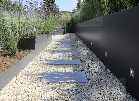 Helestra SIN  Wand-Einbauleuchte Aluminium graphit