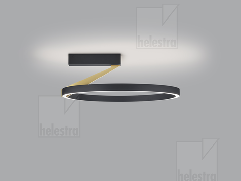 Helestra CHAZ  Deckenleuchte Aluminium schwarz - gold