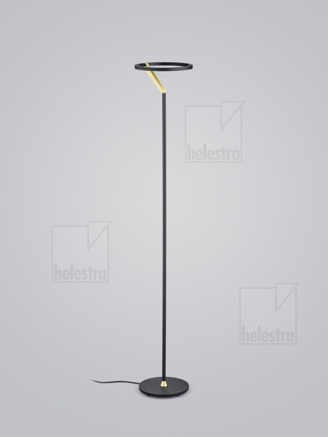 Helestra CHAZ  Stehleuchte Aluminium schwarz - gold