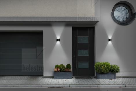 Helestra SIRI44-R  Wandleuchte Aluminium mattschwarz