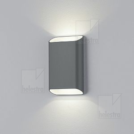 Helestra TOCO44  Wandleuchte Aluminium graphit