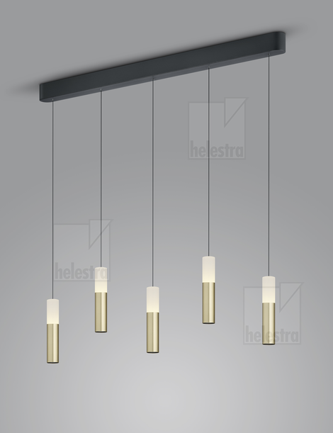 Helestra LIDOS  Pendelleuchte Aluminium schwarz - gold