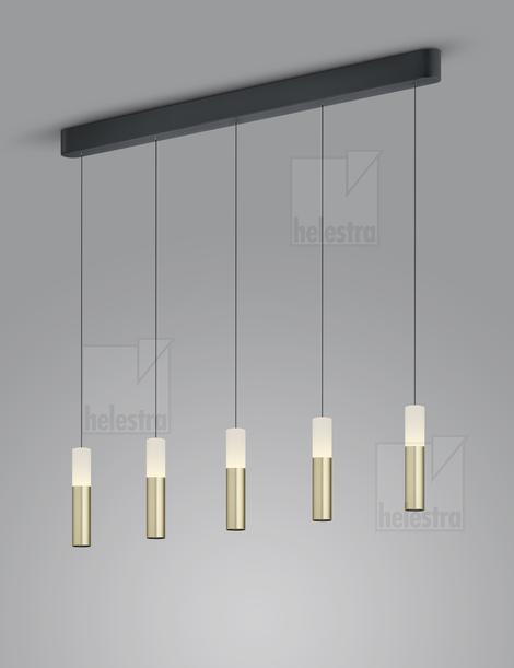 Helestra LIDOS  Pendelleuchte Aluminium schwarz - gold