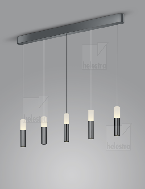 Helestra LIDOS  Pendelleuchte Aluminium schwarzchrom