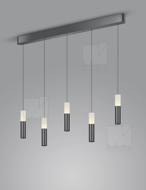 Helestra LIDOS  Pendelleuchte Aluminium schwarzchrom