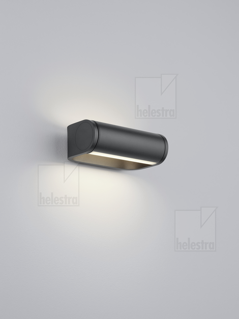 Helestra LUZ  Wandleuchte Aluminium mattschwarz