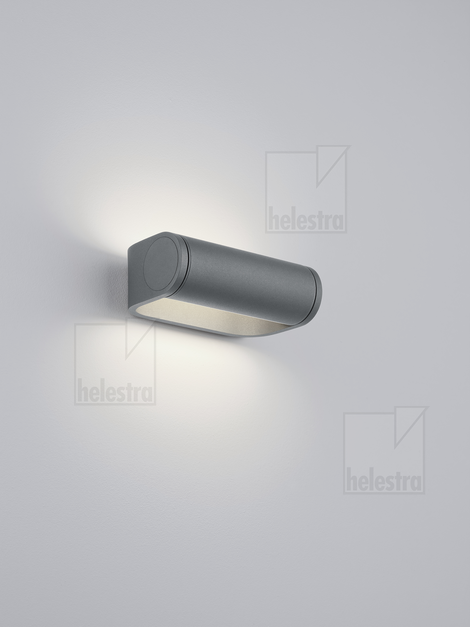 Helestra LUZ44  Wandleuchte Aluminium graphit