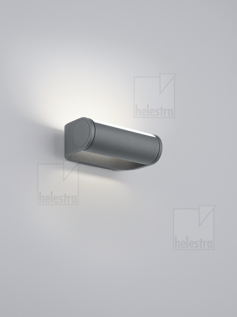 Helestra LUZ44  Wandleuchte Aluminium graphit