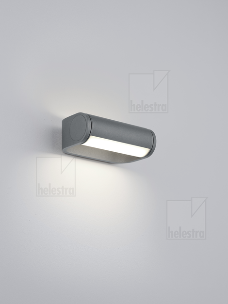 Helestra LUZ44  Wandleuchte Aluminium graphit