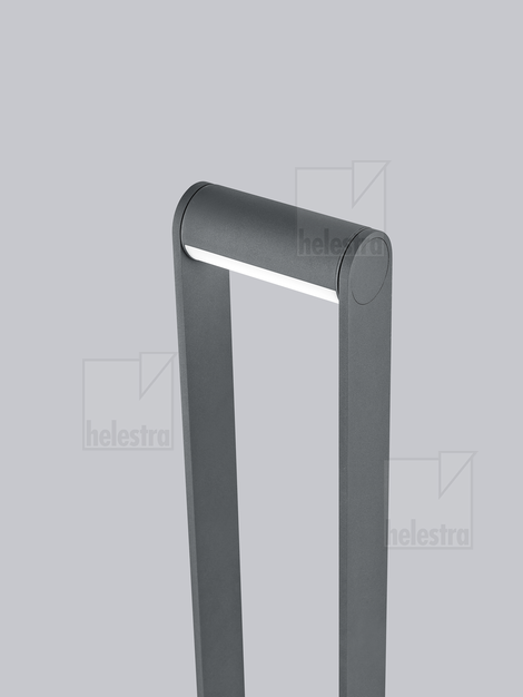 Helestra LUZ44  Pollerleuchte Aluminium graphit