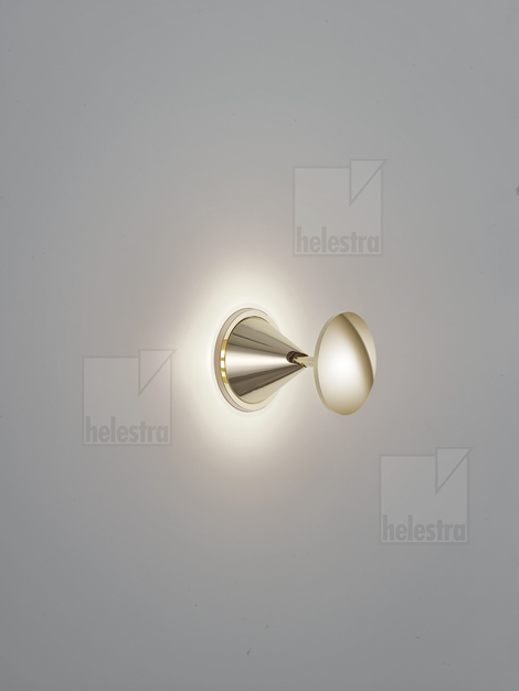 Helestra PINO Wand-/Deckenleuchte Aluminium blankmessing