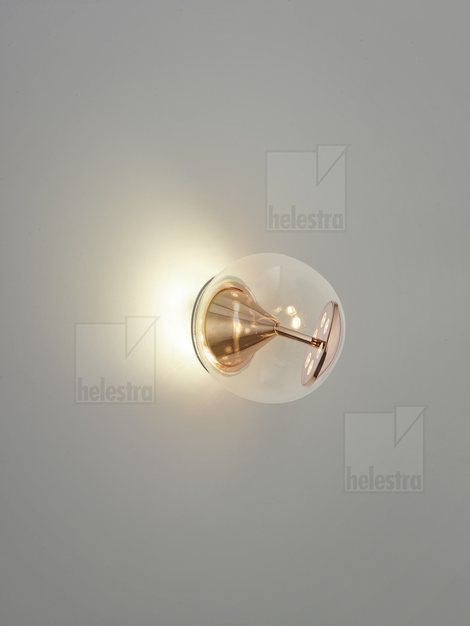 Helestra PINO Wand-/Deckenleuchte Aluminium roségold