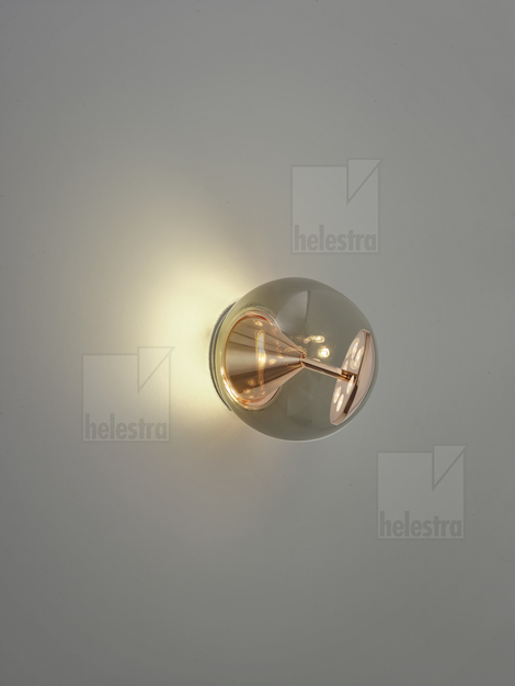 Helestra PINO Wand-/Deckenleuchte Aluminium roségold