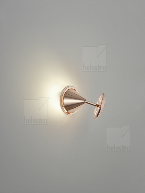 Helestra PINO Wand-/Deckenleuchte Aluminium roségold