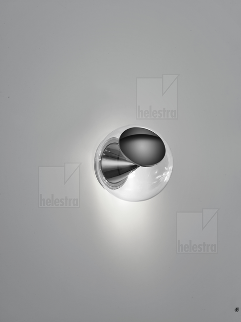 Helestra PINO Wand-/Deckenleuchte Aluminium schwarzchrom