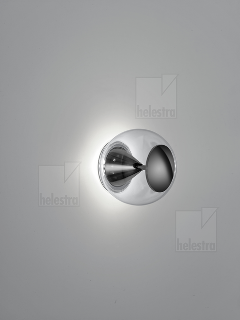 Helestra PINO Wand-/Deckenleuchte Aluminium schwarzchrom