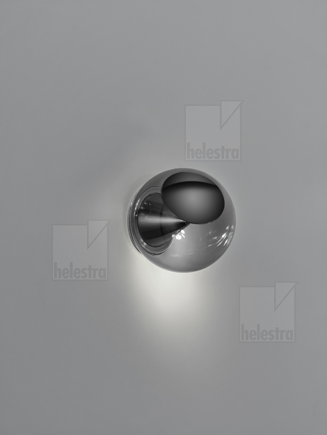 Helestra PINO Wand-/Deckenleuchte Aluminium schwarzchrom