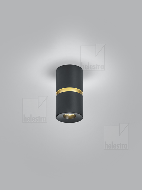 Helestra ROK  Deckenleuchte Aluminium schwarz - gold