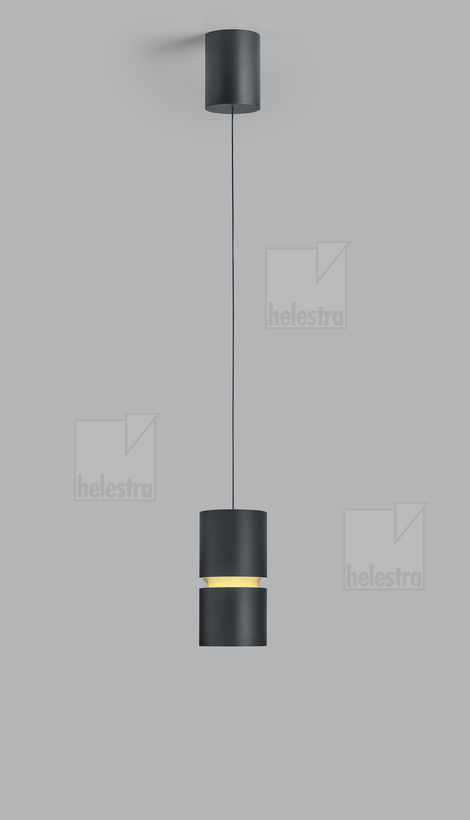 Helestra ROK  Pendelleuchte Aluminium schwarz - gold