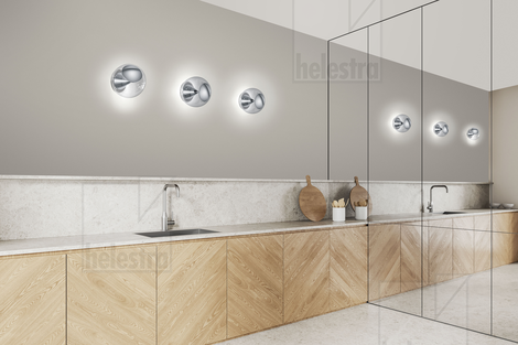 Helestra PINO Wand-/Deckenleuchte Aluminium chrom