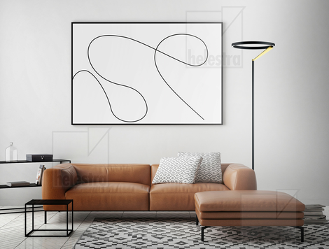 Helestra CHAZ  Stehleuchte Aluminium schwarz - gold