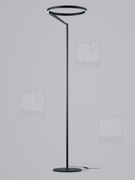 Helestra CHAZ  Stehleuchte Aluminium mattschwarz