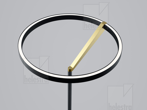 Helestra CHAZ  Stehleuchte Aluminium schwarz - gold