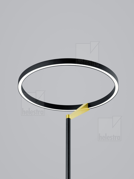 Helestra CHAZ  Stehleuchte Aluminium schwarz - gold