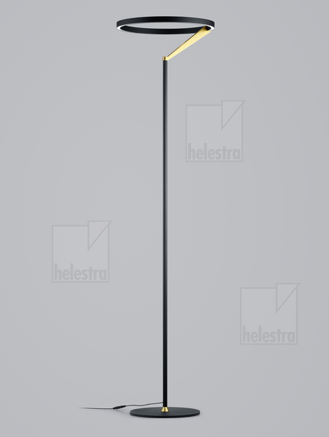 Helestra CHAZ  Stehleuchte Aluminium schwarz - gold